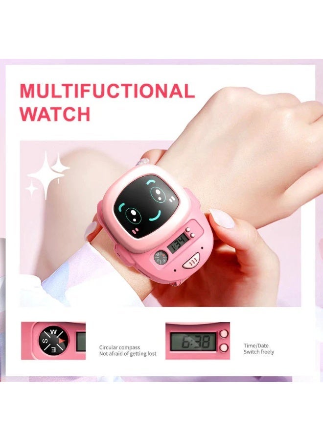 Digital Walky Talky Watch for Kids, 2 Way Voice Communication Watch, Smart Intercom Wrist Watch with LED Light, Compass, Flashlight, Time Display, Long Range Outdoor Walky Talky Watch, Kids Communication Toy for Adventure Play - Image 3